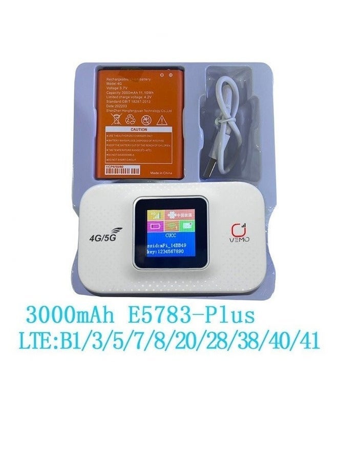 فيما موجه واي فاي محمول 4G/5G جيب E5783 إصدار أوروبا 4G/5G سرعة 300 ميجابت في الثانية، جهاز توجيه لاسلكي ذكي يعمل من خلال بطاقة SIM القياسية، جاهز للاستخدام، مناسب للاستخدام المنزلي والأعمال. - Image 2